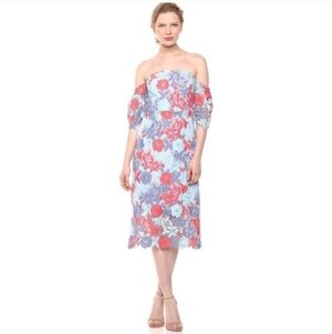 NWT Sam Edelman Efi Pink Multicolor Lace Dress 8